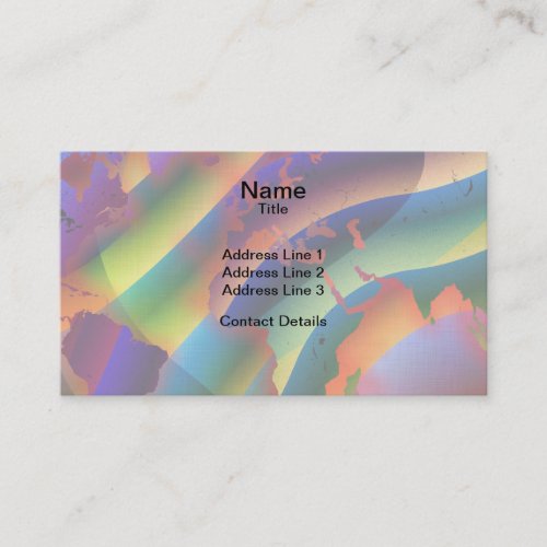 Play With Colour World Map Business Cards
