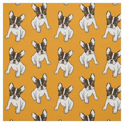 Play With Me Frenchie Design Fabric
