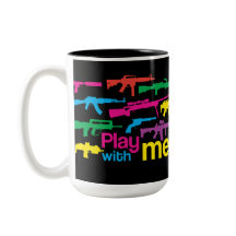 Play with me! mug - black-multicolor