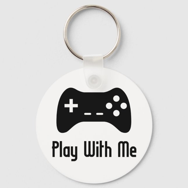 Play With Me Video Game Keychain (Front)