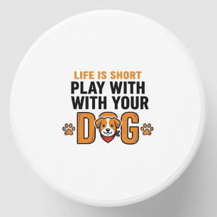 Play With Your Dog Funny Vintage Engraving Design_ Mini Candle Favors