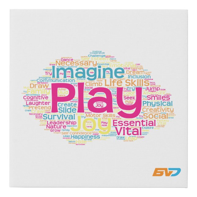 Play Word Cloud Wall Canvas (Front)
