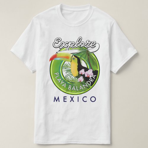 Playa Balandra Mexico retro logo T_Shirt