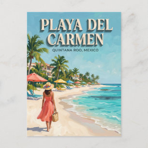 Playa del Carmen Beach Mexico Postcard