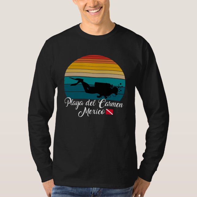 Playa del Carmen Mexico Diving T-Shirt (Front)