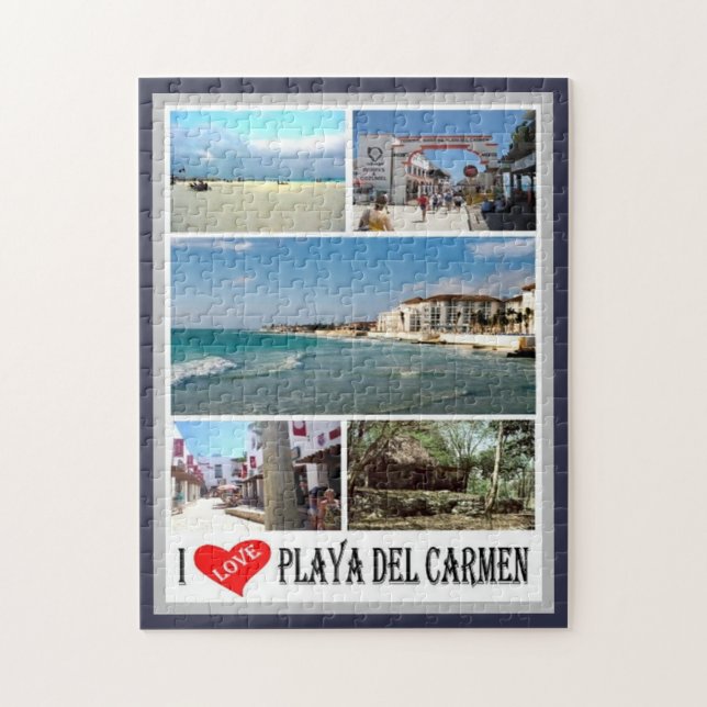 Playa Del Carmen - Mexico - I Love - Jigsaw Puzzle (Vertical)
