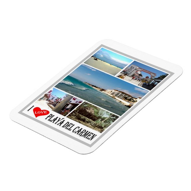 Playa Del Carmen - Mexico - I Love - Magnet (Left Side)