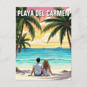 Playa Del Carmen Mexico Travel Beach Postcard