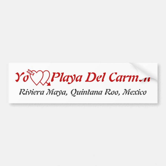 Playa Del Carmen, Quintana Roo Riviera Maya Mexico Bumper Sticker (Front)