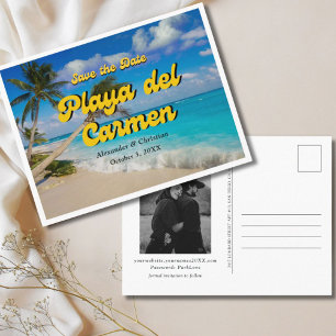Playa del Carmen Wedding Save the Date Postcard
