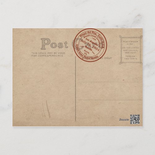 Playa del Rey Post Office Double_Vintage Postcard