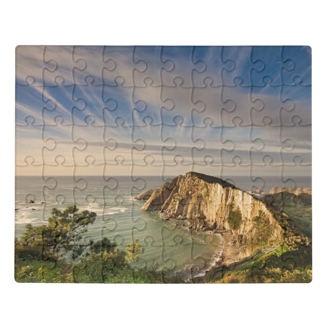 Playa del Silencio Spain stylized Jigsaw Puzzle (Puzzle Horizontal)