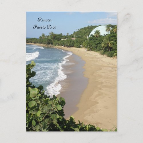 Playa en Rincon Puerto Rico Postcard
