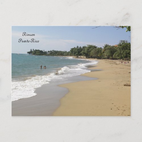 Playa en Rincon Puerto Rico Postcard