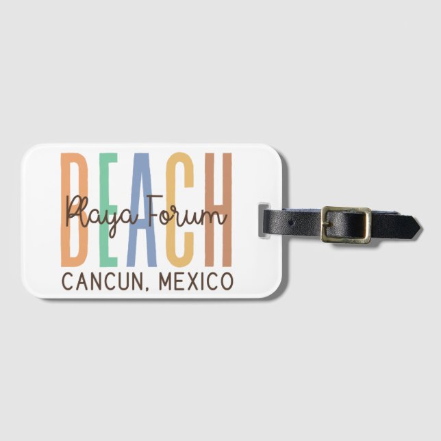 Playa Forum Cancun Mexico (Sands) Luggage Tag (Front Horizontal)