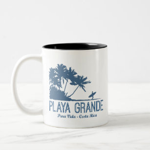 Playa Grande Costa Rica Surfers Beach Two-Tone Coffee Mug