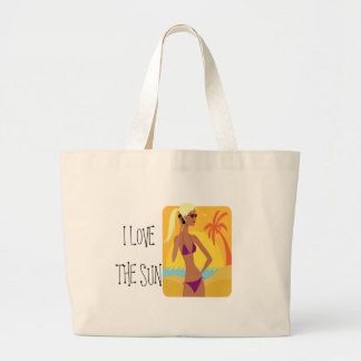 playa, I LOVE THE SUN Large Tote Bag