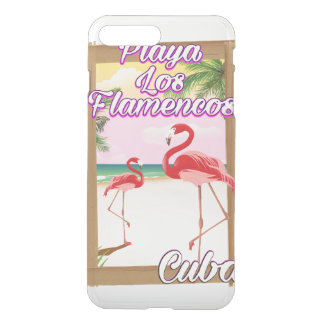 Playa Los Flamencos Cuba travel poster iPhone 8 Plus/7 Plus Case