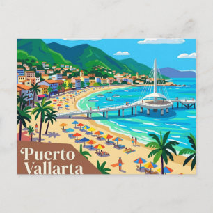 Playa Los Muertos Mexico Postcard