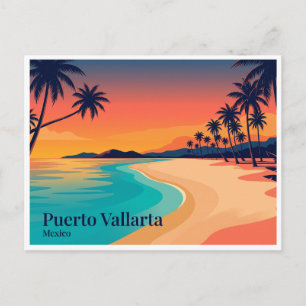 Playa Los Muertos Puerto Vallarta Mexico Postcard