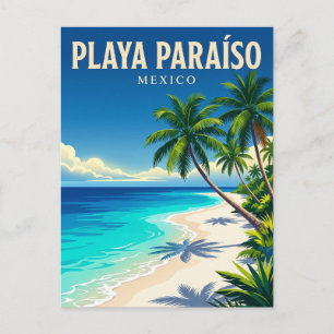 Playa Paraíso Mexico Postcard