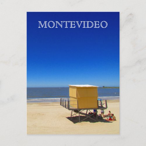 playa pocitos montevideo postcard