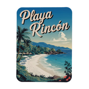 Playa Rincón Dominican Republic Vintage Magnet