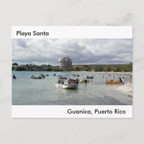 Playa Santa en Guanica Puerto Rico Holiday Postcard