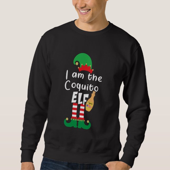 Playa Serena Funny Christmas Coquito ELF Funny Pue Sweatshirt (Front)