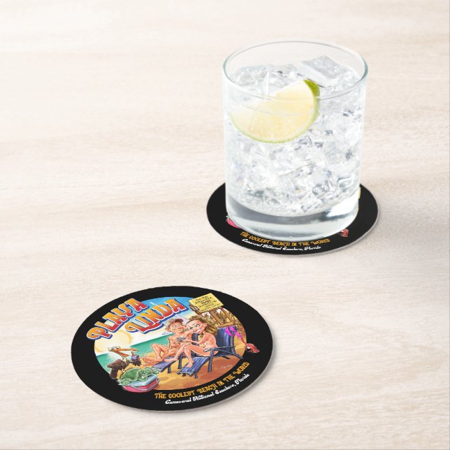 PlayaLinda Beach Paper Coaster (Insitu)