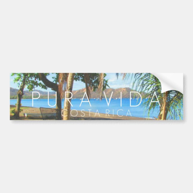 Playas del Coco Pura Vida Costa Rica Bumper Sticker (Front)