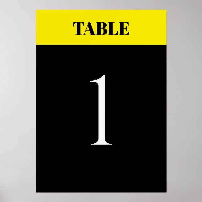 Playbill Mounted Table Number Holder (Front)