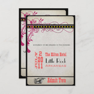 Playbill Ticket RSVP (3.5 x 5) Invitation