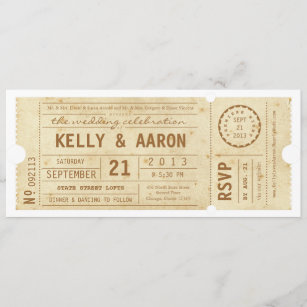 movie ticket wedding invitations