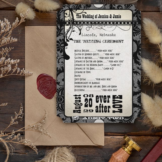 Playbill Wedding Program Brown Kraft Paper (Creator Uploaded)