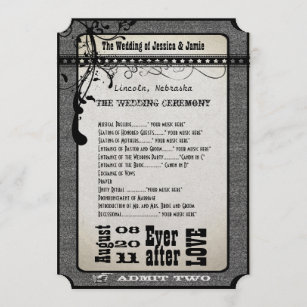 Ticket Wedding Programs Zazzle