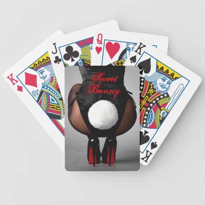 Playboy Bunny Girl With Tail Playing Cards Zazzle Com