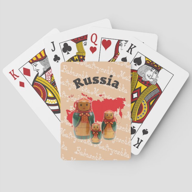 Playcards Babuschka Matrjoschka Matryoshka Poker Cards (Back)