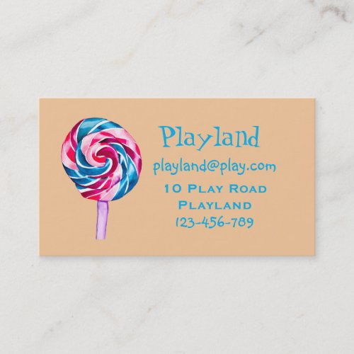 Playcentre childcare play land business business card
