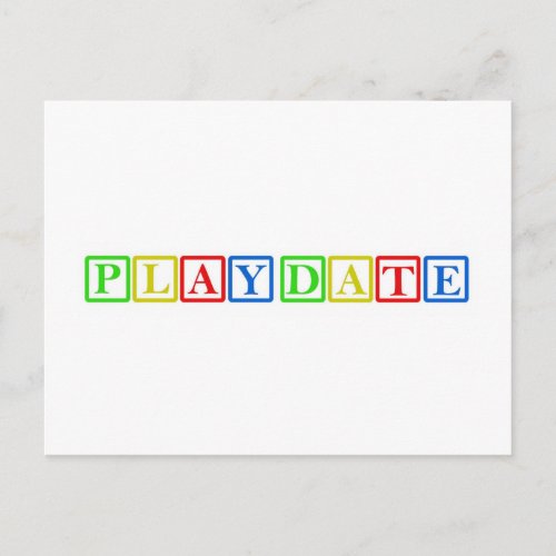 Playdate Block Party Invitation Postcard