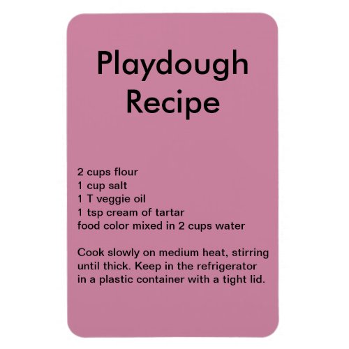 Playdough Recipe Magnet