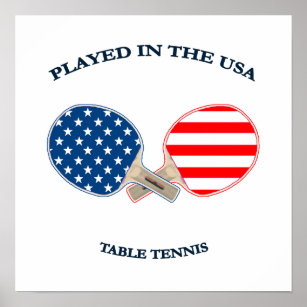 Played in USA Table Tennis Poster