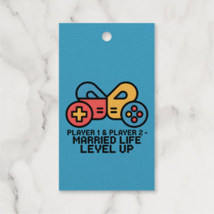 Player 1 & 2 Married Gamer Foil Gift Tags