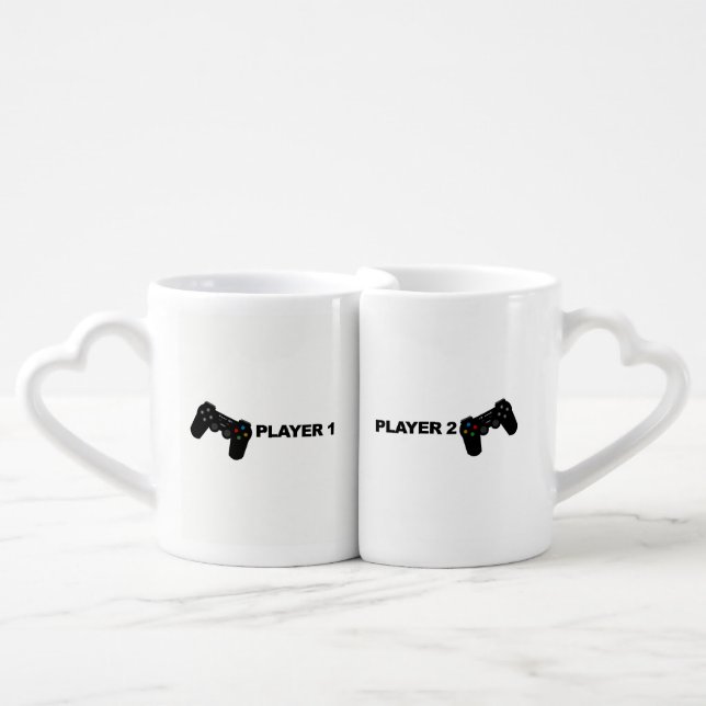 Player 1 and Player 2 Mug Set (Front Nesting)