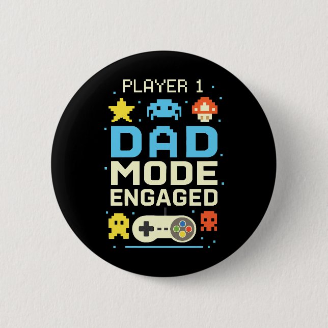Player 1 Dad Mode Engaged  Button (Front)