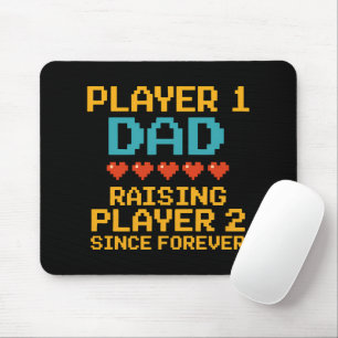Player 1 Dad Retro Gamer  Mouse Pad