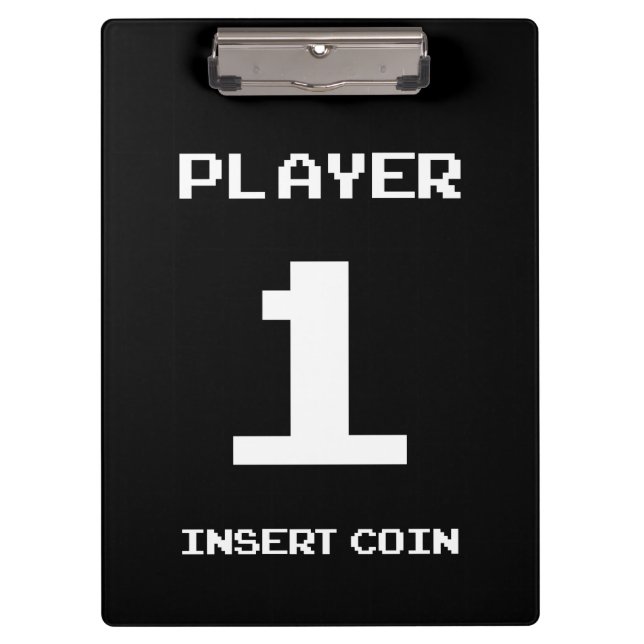 Player 1 gamer design clipboard (Front)