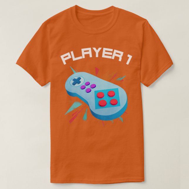 Player 1 Matching Design T-Shirt (Design Front)