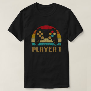 Player 1 Player 2 Matching Gamer Couple T-Shirt