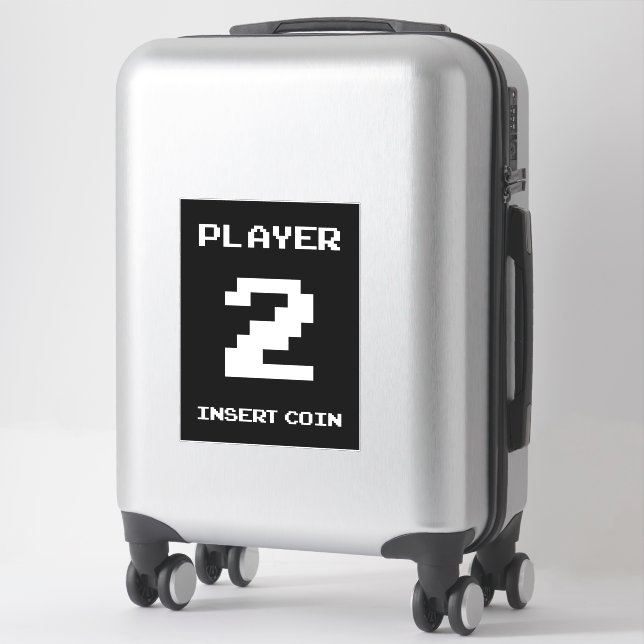 Player 2 gamer design sticker (Suitcase)